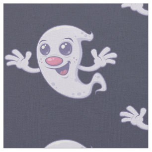 Cute Retro Ghost Stof