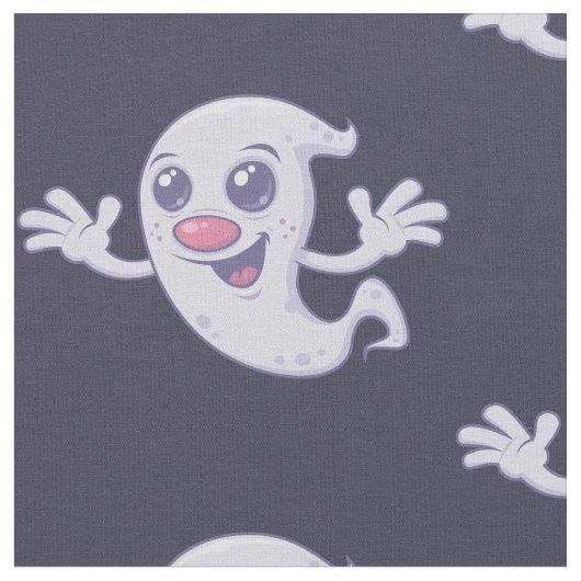 Cute Retro Ghost Stof (Close Up)