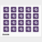 Cute Retro Ghost Vierkante Sticker (Vel)