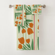 Cute retro gift l Striped background l Floral