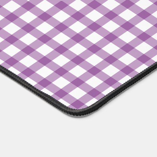 Cute Retro Gingham Plaid Purple Pattern Bureaumat (Hoek)