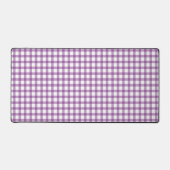 Cute Retro Gingham Plaid Purple Pattern Bureaumat (Voorkant)