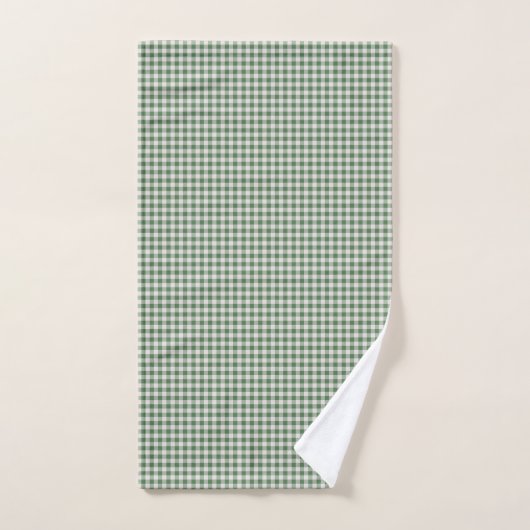 Cute Retro Gingham Pset Pattern | Wintergroen Bad Handdoek