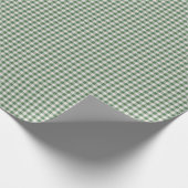Cute Retro Gingham Pset Pattern | Wintergroen Cadeaupapier (Hoek)