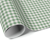Cute Retro Gingham Pset Pattern | Wintergroen Cadeaupapier (Rol Hoek)