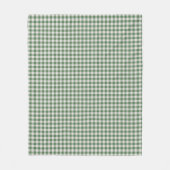Cute Retro Gingham Pset Pattern | Wintergroen Fleece Deken (Voorkant)