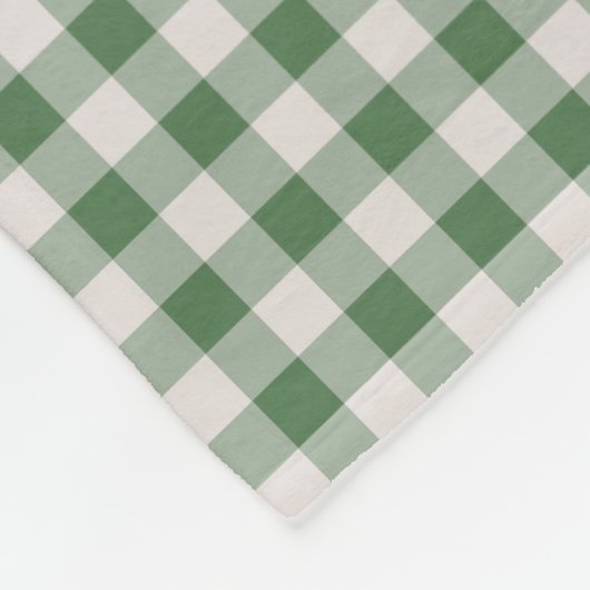 Cute Retro Gingham Pset Pattern | Wintergroen Fleece Deken (Hoek)