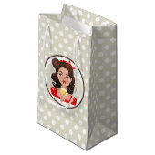 Cute Retro Girl Cocktail Gift Bag Klein Cadeauzakje (Voorkant Gekanteld)