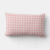 Cute retro girly pastel roze houndstooth patroon kussen (Achterkant)