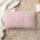 Cute retro girly pastel roze houndstooth patroon kussen (Deken)