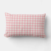 Cute retro girly pastel roze houndstooth patroon kussen (Voorkant)