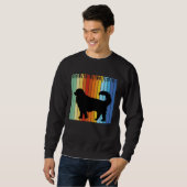 Cute Retro Golden Retriever Rainbow Trui (Voorkant volledig)