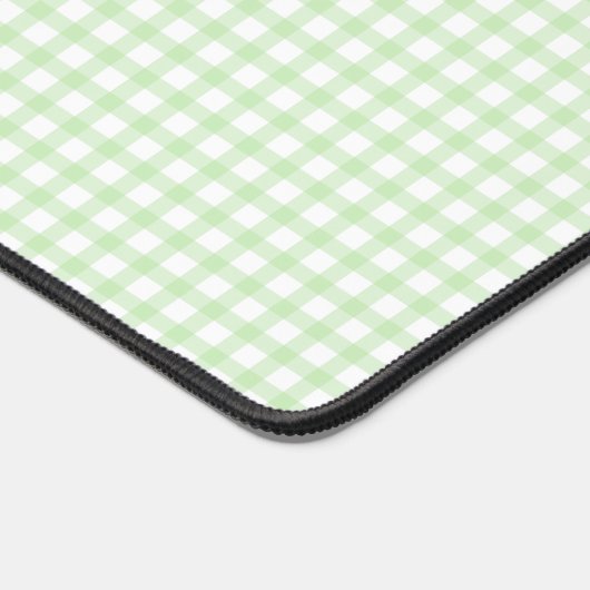 Cute Retro Green Gingham Plaid pattern Bureaumat (Hoek)