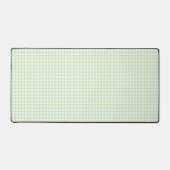 Cute Retro Green Gingham Plaid pattern Bureaumat (Voorkant)