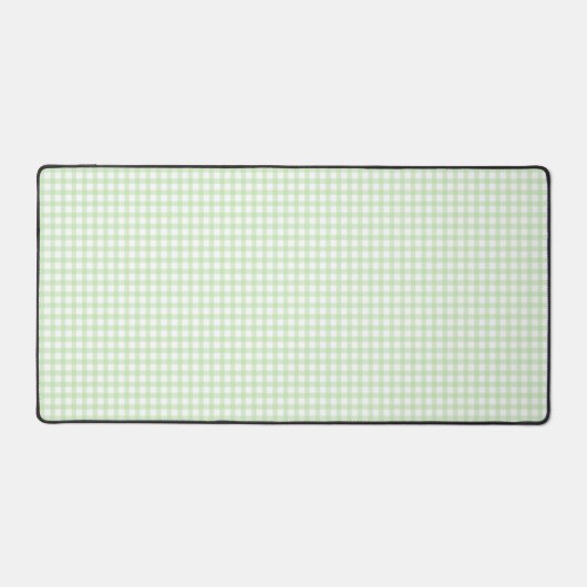 Cute Retro Green Gingham Plaid pattern Bureaumat (Voorkant)
