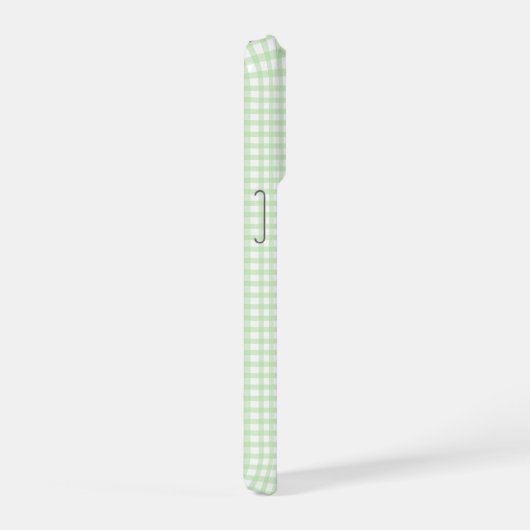 Cute Retro Green Gingham Plaid pattern iPhone Hoesje (Rechterkant)