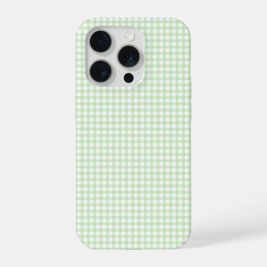 Cute Retro Green Gingham Plaid pattern iPhone Hoesje (Achterkant)