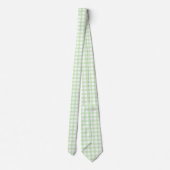 Cute Retro Green Gingham Plaid pattern Stropdas (Achterkant)