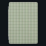 Cute Retro Green Gingham Pset Pattern iPad Pro Cover<br><div class="desc">Cute Retro Green Gingham Pset Pattern Hoesje</div>