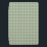 Cute Retro Green Gingham Pset Pattern iPad Pro Cover<br><div class="desc">Cute Retro Green Gingham Pset Pattern Hoesje</div>