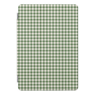 Cute Retro Green Gingham Pset Pattern iPad Pro Cover