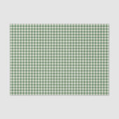 Cute Retro Green Gingham Pset Pattern Tissuepapier (Voorkant)