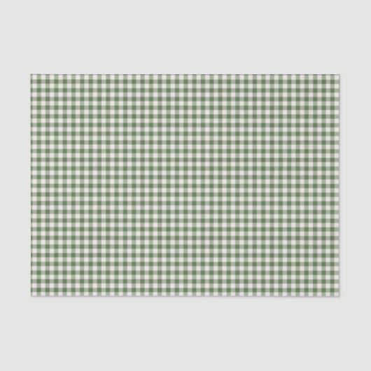 Cute Retro Green Gingham Pset Pattern Tissuepapier (Voorkant)