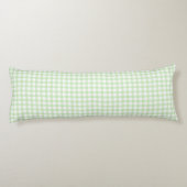 Cute Retro Groen Gingham Plaid patroon Lichaamskussen (Achterkant)