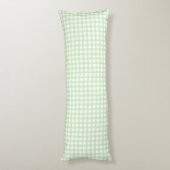Cute Retro Groen Gingham Plaid patroon Lichaamskussen (Achterkant (Verticaal))