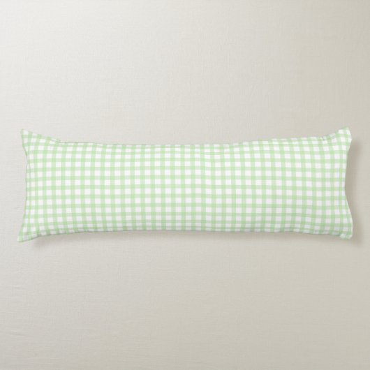 Cute Retro Groen Gingham Plaid patroon Lichaamskussen (Voorkant)