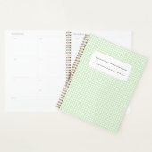 Cute Retro Groen Gingham Plaid patroon Planner (Display)
