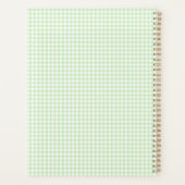Cute Retro Groen Gingham Plaid patroon Planner (Achterkant)