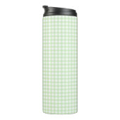 Cute Retro Groen Gingham Plaid patroon Thermosbeker (Geroteerd rechts)