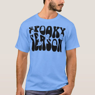 Cute Retro Groovy Halloween Spooky Season Ghost T-shirt