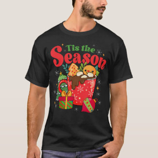 Cute Retro Groovy Tis The Season Hot Cocoa Gingerb T-shirt