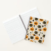 Cute Retro Halloween Patroon Notitieboek (Binnen)