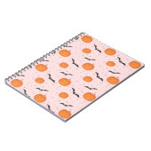 Cute Retro Halloween Pumpkins and Bats Notitieboek (Linkerzijde)