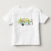 Cute Retro Happy Camper Kinder Shirts (Voorkant)