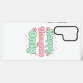 Cute Retro "Happy Thoughts Only" Samsung Galaxy Hoesje (Achterkant horizontaal)