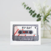 Cute retro hip hop mixtape briefkaart (Staand voorkant)