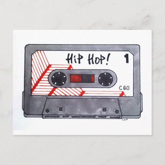 Cute retro hip hop mixtape briefkaart (Voorkant)