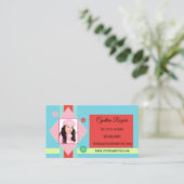 Cute Retro Hobby Photo Blogger Visitekaartje (Staand voorkant)