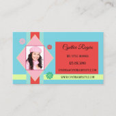 Cute Retro Hobby Photo Blogger Visitekaartje (Voorkant)