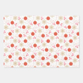 Cute Retro Holiday Ornamenten Snowflakes Kerstmis Inpakpapier Vel (Voorkant 3)