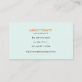 Cute retro Ice Cream cone waterverf Visitekaartje (Achterkant)