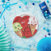 Cute retro  ijs bord (Feest)