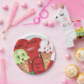 Cute retro  ijs bord (Feest)