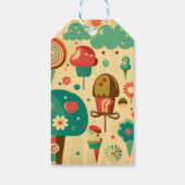 Cute retro  ijscrèmes cadeaulabel (Achterkant)