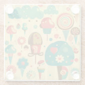 Cute retro ijscrèmes glazen onderzetter (Achterkant)