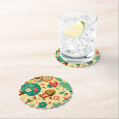 Cute retro  ijscrèmes kartonnen onderzetters (Insitu)